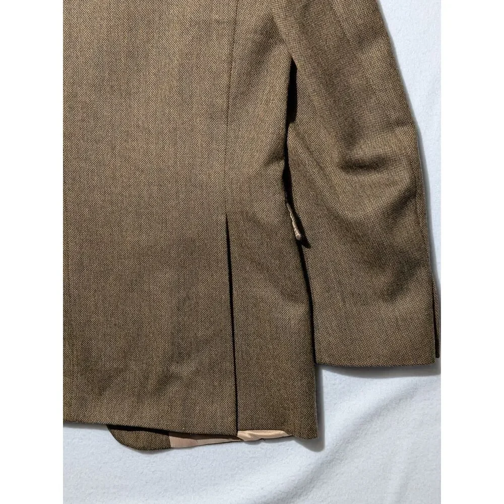 Hart Schaffner Marx Wool Tweed Blazer Mens‎ 42XL Brown USA Made Sport Coat